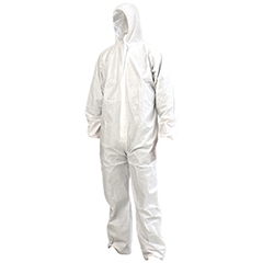 COVERALL DISPOSABLE SMS/ASBESTOS WHITE 2XL